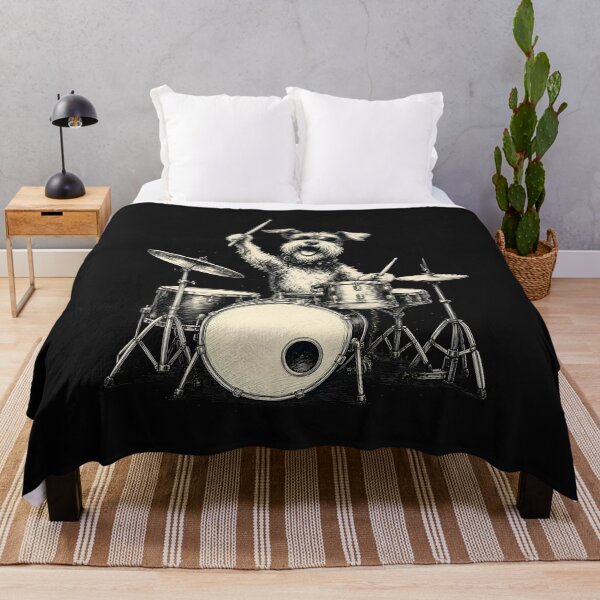 Item preview, Animals Cute Yorkshire Terrier Playing Drums Funny Music Dog Drummer designed and sold by MOHAMED FRASER.