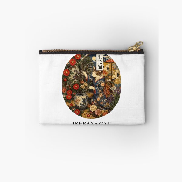 Item preview, Ikebana Cat with Japanese Title 生花猫 | Ukiyo-e Cat | Japanese Design designed and sold by JapanMemoir.