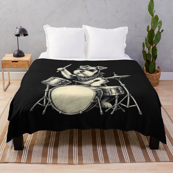 Item preview, Animal Cute Yorkshire Terrier Playing Drums Funny Music Dog Drummer designed and sold by MOHAMED FRASER.