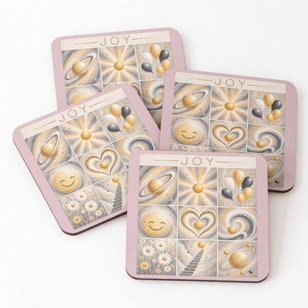 Item preview, Joy Positive Energy Golden Celestial Collage designed and sold by PrintGo26.