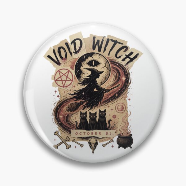 Item preview, Void Witch Halloween Design – Dark Skull & Occult Graphic Tee v2 designed and sold by DarylWelsh2024.