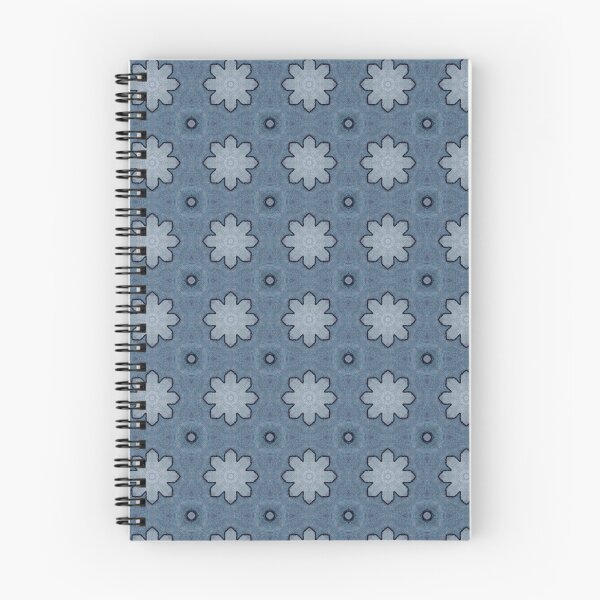 Item preview, Slate Blue Denim Ice Blue Octagonal Floral Medallion Tile Pattern Mandala - Duvet Cover designed and sold by ArithraStudio.