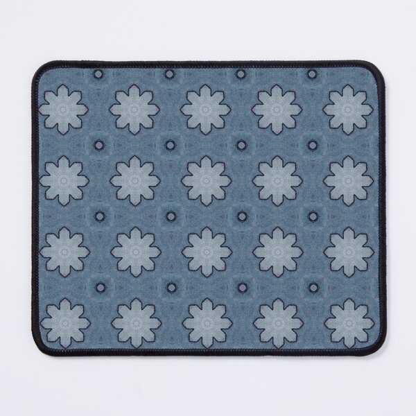Item preview, Slate Blue Denim Ice Blue Octagonal Floral Medallion Tile Pattern Mandala - Duvet Cover designed and sold by ArithraStudio.