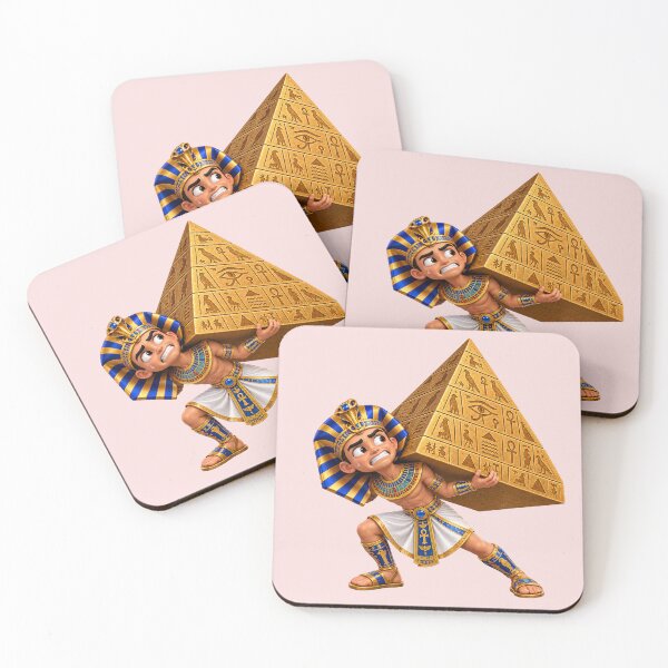 Item preview, Funny Egyptian Pharaoh Carrying a Giant Golden Pyramid – Ancient Egypt Humor designed and sold by NEFERSIGN.