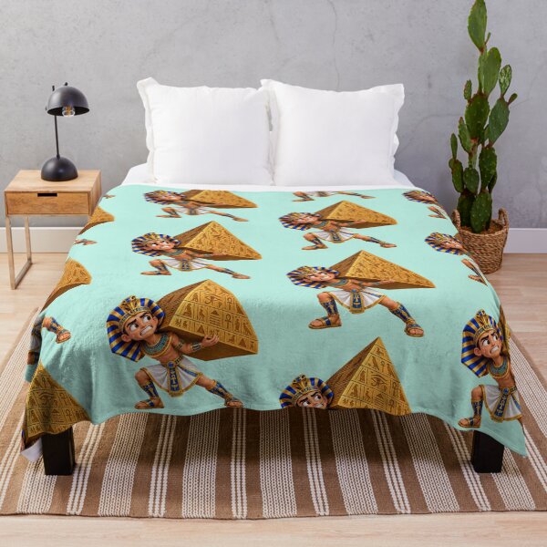 Item preview, Funny Egyptian Pharaoh Carrying a Giant Golden Pyramid – Ancient Egypt Humor designed and sold by NEFERSIGN.