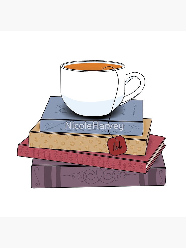 Thumbnail 2 of 2, Tote Bag, Tea and books  designed and sold by NicoleHarvey.