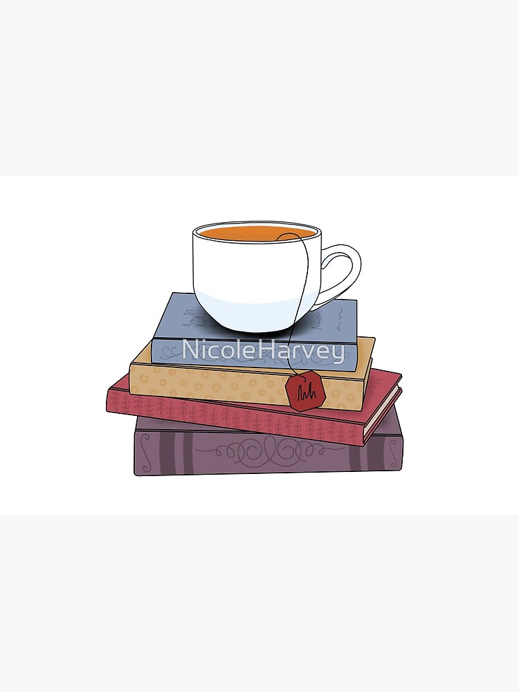 Artwork view, Tea and books  designed and sold by NicoleHarvey