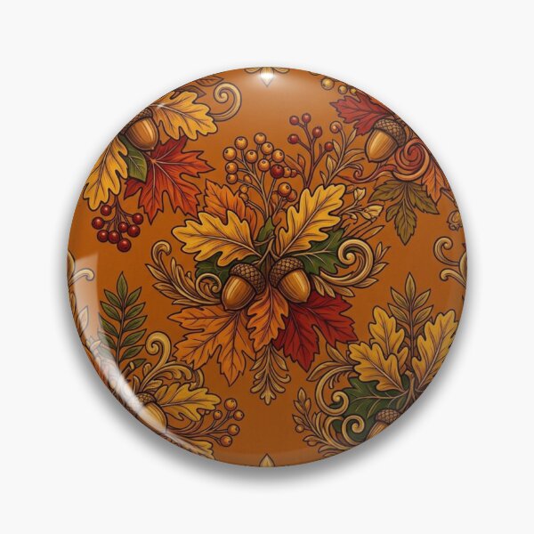 Item preview, Vintage Autumn Leaves and Acorns Seamless Pattern, Fall Harvest Botanical Illustration Design designed and sold by crackerflake.