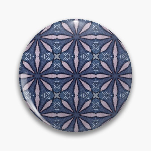 Item preview, Deep Indigo Dusty Mauve Soft Lilac Octagonal Starburst Geometric Mosaic Mandala - Duvet Cover designed and sold by ArithraStudio.