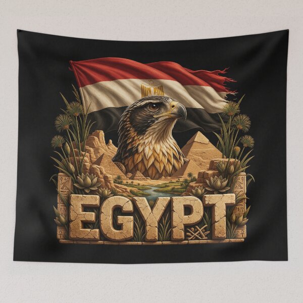 Item preview, Egypt Heritage – Falcon & Pyramids Emblem designed and sold by FlagX.