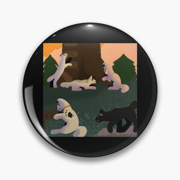 Item preview, Cute Playful Wolves at Hollow Tree Den Illustration designed and sold by fibiiistd.