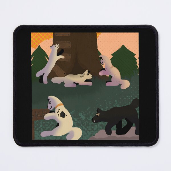 Item preview, Cute Playful Wolves at Hollow Tree Den Illustration designed and sold by fibiiistd.