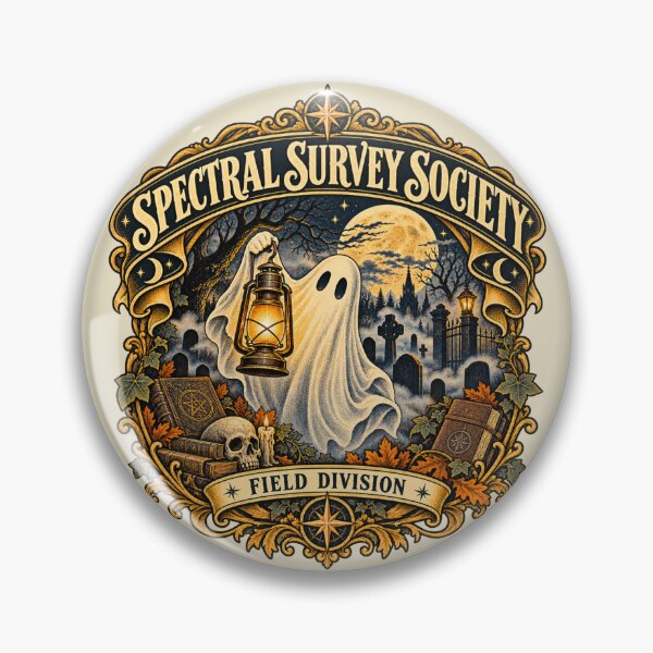 Item preview, Spectral Survey Society Vintage Ghost Halloween Art designed and sold by CalmCapy Co.