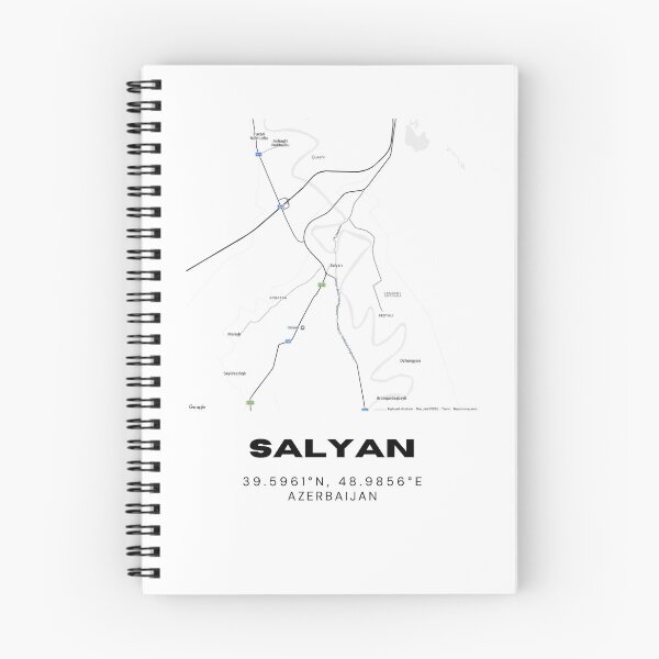 Item preview, Salyan Azerbaijan Map Coordinates Minimalist Location Design designed and sold by RM-Journey.
