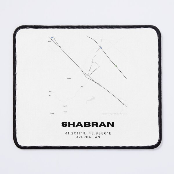 Item preview, Shabran Azerbaijan Map Coordinates Minimalist Location Design designed and sold by RM-Journey.