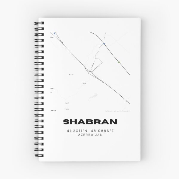 Item preview, Shabran Azerbaijan Map Coordinates Minimalist Location Design designed and sold by RM-Journey.