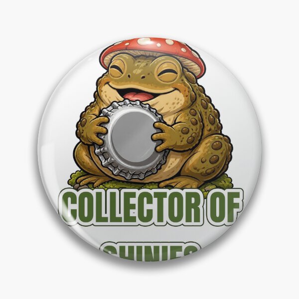 Item preview, Goblincore Toad With Mushroom Hat and Shiny Treasure designed and sold by LearnFunStore.