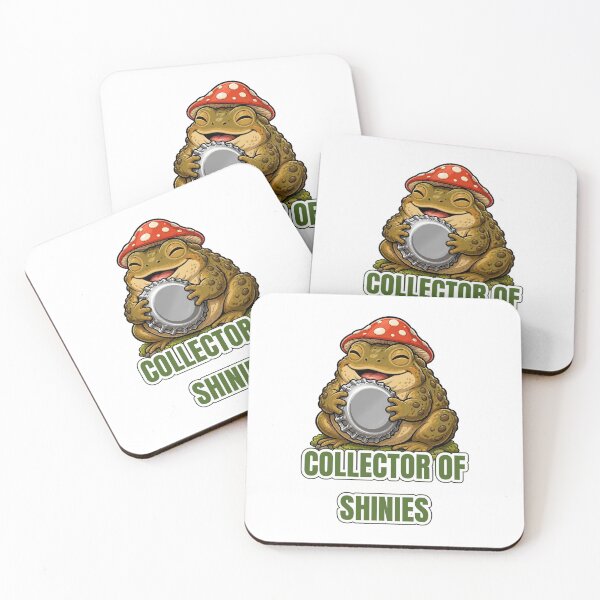 Item preview, Goblincore Toad With Mushroom Hat and Shiny Treasure designed and sold by LearnFunStore.