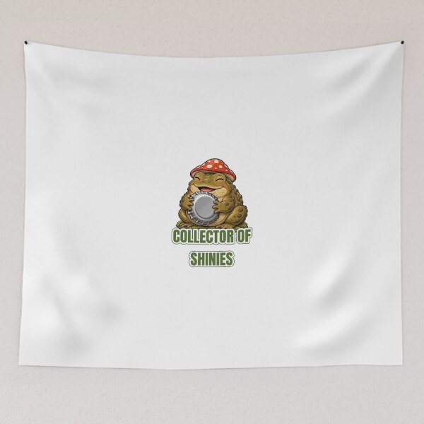 Item preview, Goblincore Toad With Mushroom Hat and Shiny Treasure designed and sold by LearnFunStore.