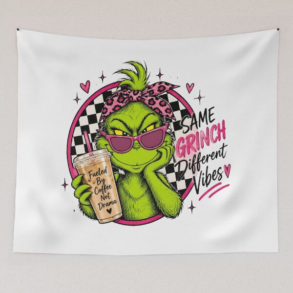 Item preview, Same Grinch Different Vibes Coffee designed and sold by Courtesy-j.