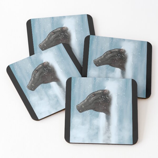 Item preview, Dinosaur Head Emerging from Waterfall Illustration designed and sold by fibiiistd.
