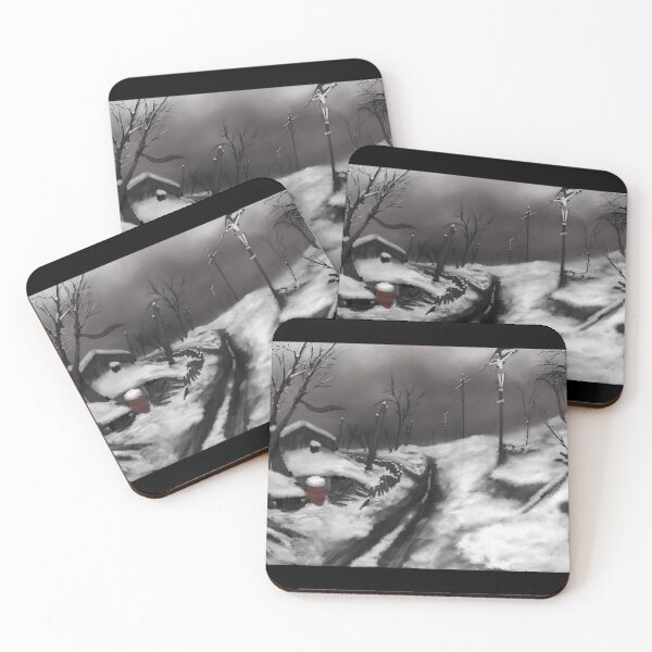 Item preview, Dark Winter Landscape With Snowy Rural Road designed and sold by fibiiistd.