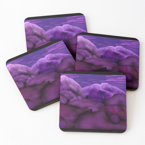 Item preview, Purple Fantasy Rock Landscape Digital Painting designed and sold by fibiiistd.