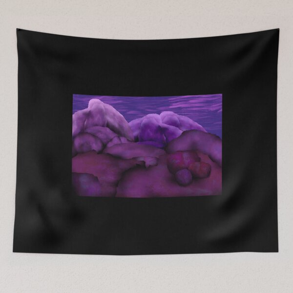 Item preview, Purple Fantasy Rock Landscape Digital Painting designed and sold by fibiiistd.
