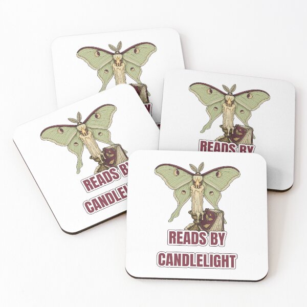 Item preview, Reads by Candlelight Luna Moth and Old Books	 designed and sold by LearnFunStore.