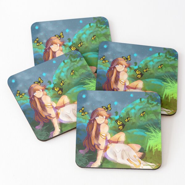Item preview, Fantasy Girl with Heterochromia Surrounded by Butterflies designed and sold by fibiiistd.
