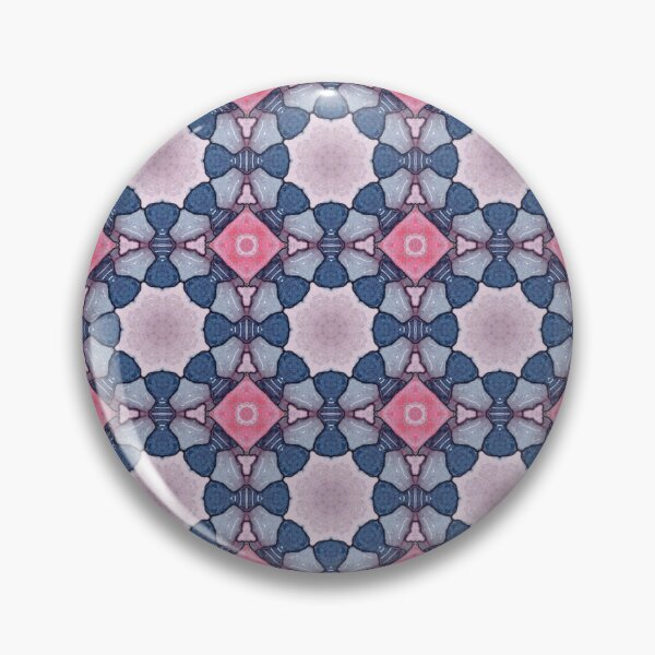 Item preview, Coral Pink Soft Lilac Deep Indigo Octagonal Diamond Lattice Tile Pattern Mandala - Duvet Cover designed and sold by ArithraStudio.