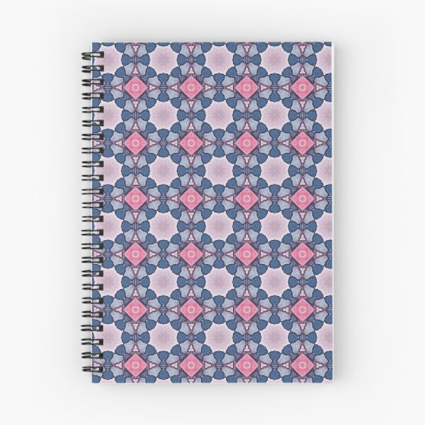 Item preview, Coral Pink Soft Lilac Deep Indigo Octagonal Diamond Lattice Tile Pattern Mandala - Duvet Cover designed and sold by ArithraStudio.