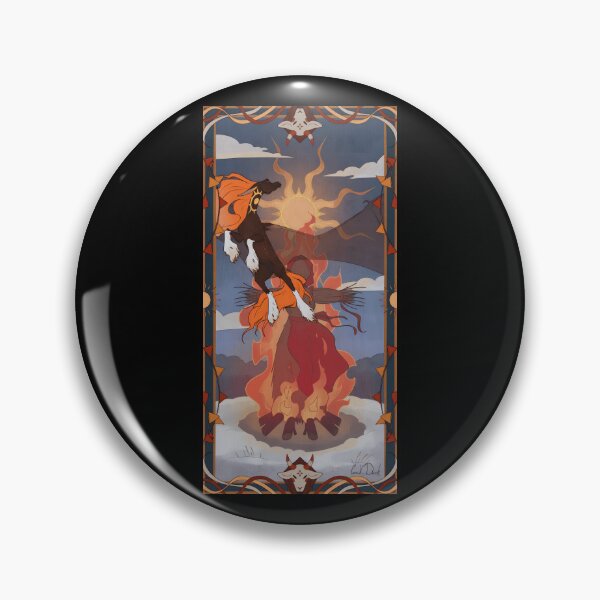Item preview, Witch Burning Ritual with Black Goat and Flames designed and sold by fibiiistd.