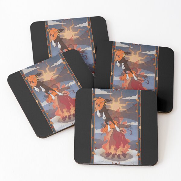Item preview, Witch Burning Ritual with Black Goat and Flames designed and sold by fibiiistd.