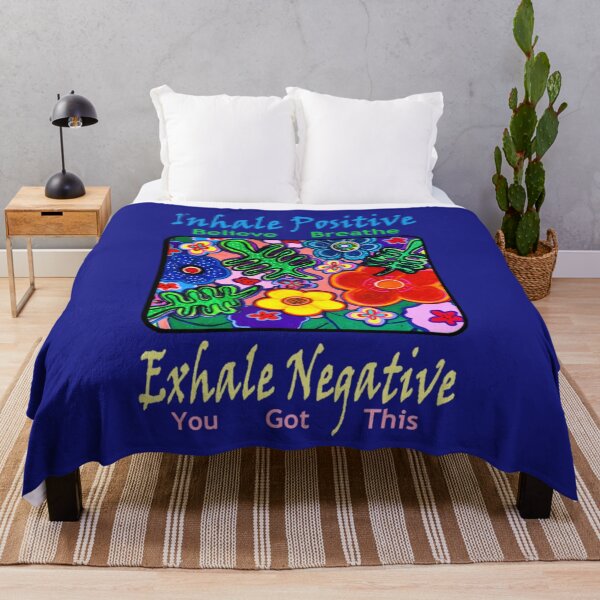 Item preview, Inhale Positive Exhale Negative Hand Painted Flowers designed and sold by kel72.