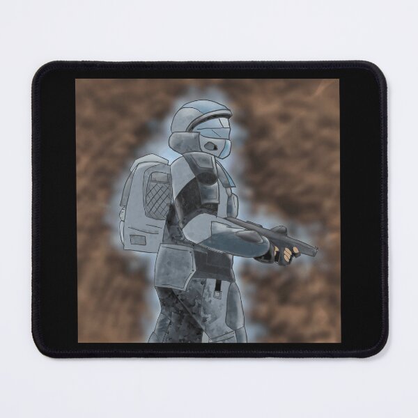 Item preview, Futuristic Armored Soldier with Blaster Illustration designed and sold by fibiiistd.