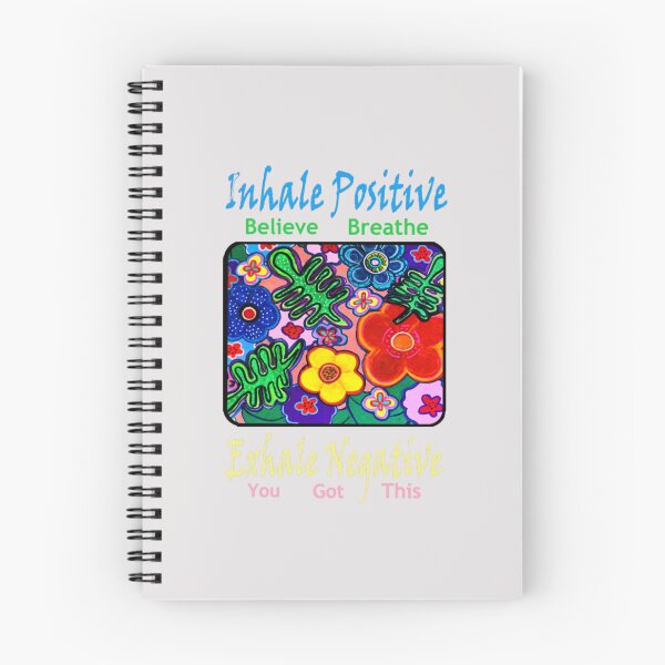 Item preview, Inhale Positive Exhale Negative Hand Painted Flowers designed and sold by kel72.