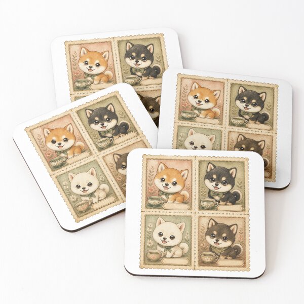 Item preview, Shiba Inu Mini Stamp Set designed and sold by Kawaii Matcha Studio.