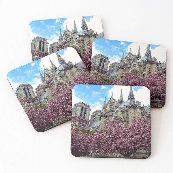 Item preview, Notre Dame Cathedral in Spring with Pink Cherry Blossoms, Paris designed and sold by ernestynart.