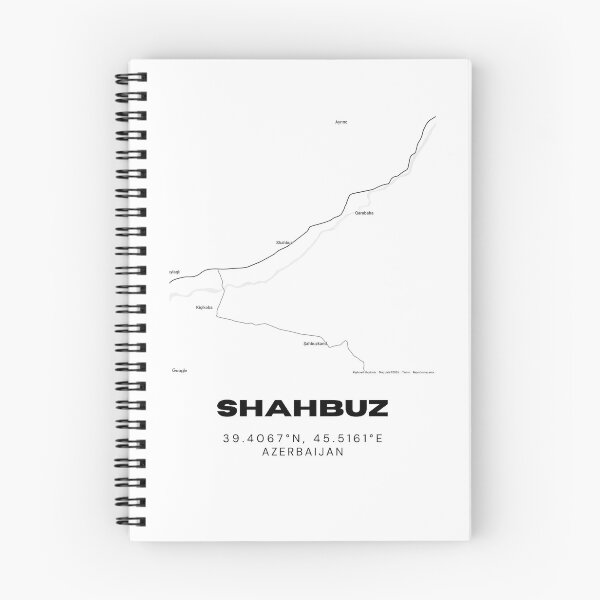 Item preview, Shahbuz Azerbaijan Map Coordinates Minimalist Location Design designed and sold by RM-Journey.