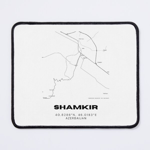 Item preview, Shamkir Azerbaijan Map Coordinates Minimalist Location Design designed and sold by RM-Journey.