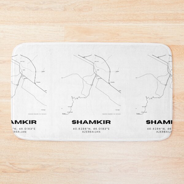 Item preview, Shamkir Azerbaijan Map Coordinates Minimalist Location Design designed and sold by RM-Journey.
