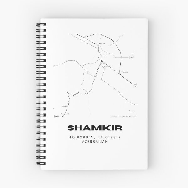 Item preview, Shamkir Azerbaijan Map Coordinates Minimalist Location Design designed and sold by RM-Journey.