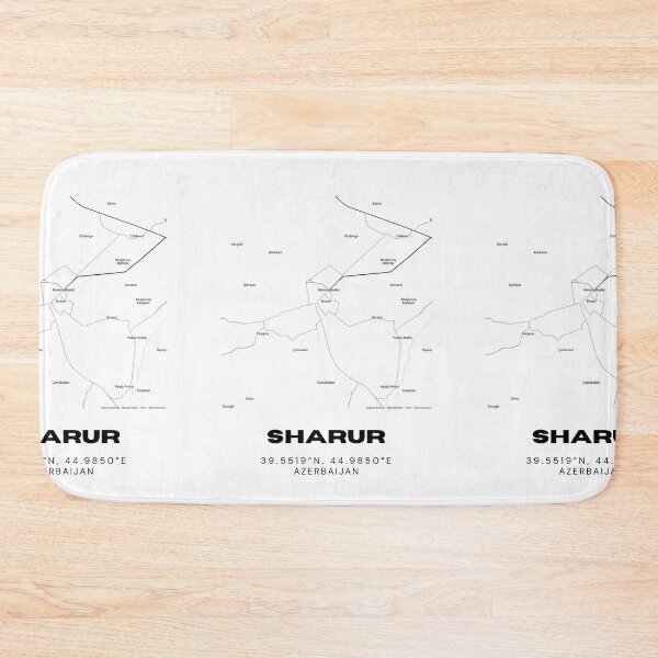 Item preview, Sharur Azerbaijan Map Coordinates Minimalist Location Design designed and sold by RM-Journey.