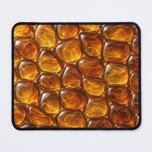 Item preview, Golden Amber Glass Pebble Texture – Honey Crystal Stone Pattern designed and sold by Kaleidoscope Print.