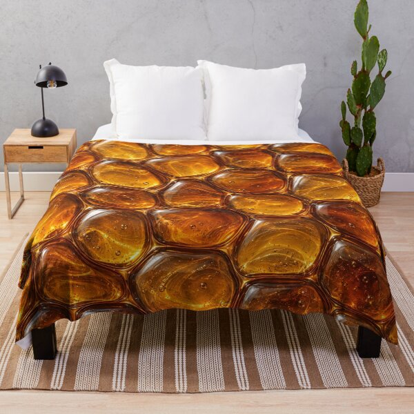 Item preview, Golden Amber Glass Pebble Texture – Honey Crystal Stone Pattern designed and sold by Kaleidoscope Print.