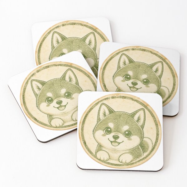 Item preview, Matcha Green Shiba Inu Rubber Stamp Impression designed and sold by Kawaii Matcha Studio.