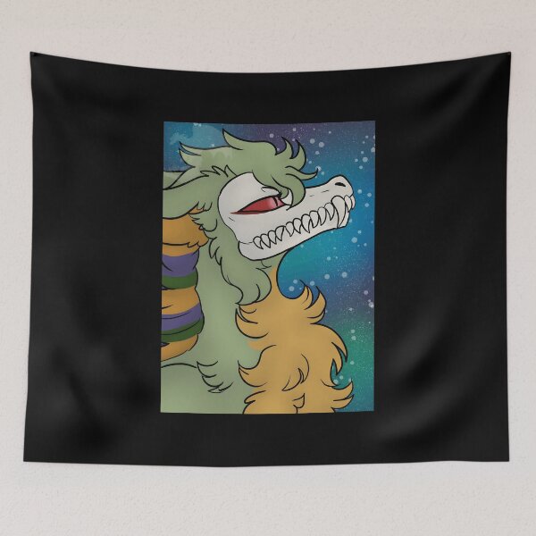 Item preview, Furry Dragon Character with Skeletal Face Art designed and sold by fibiiistd.
