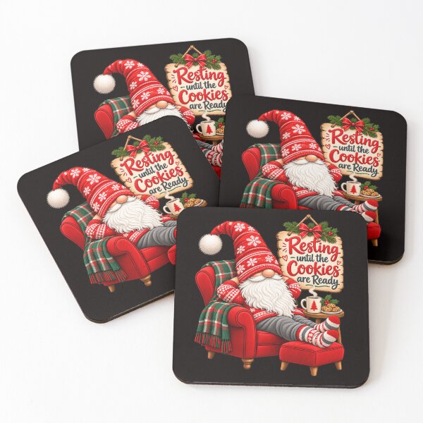 Item preview, Cozy Christmas Gnome – Resting Until the Cookies Are Ready designed and sold by Tadeusz1.