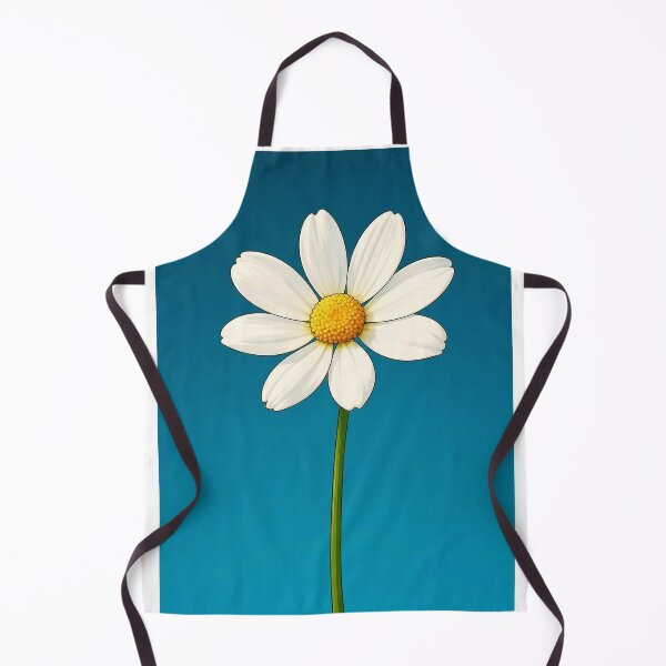 Item preview, Minimalist White Daisy Flower on Teal Blue designed and sold by aliyehc.